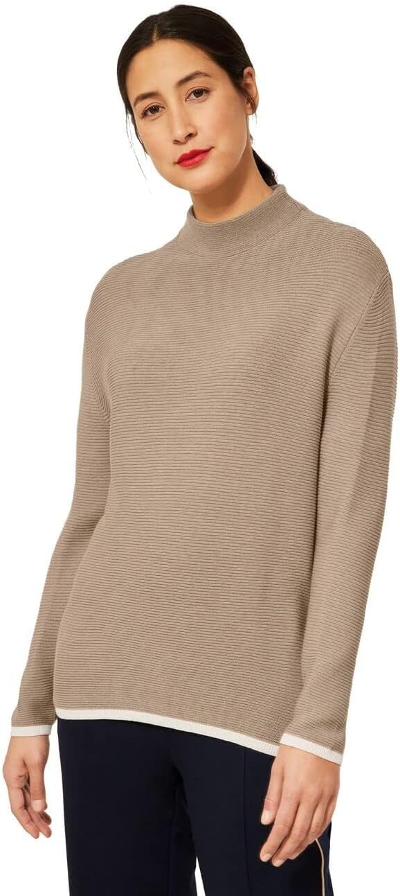 Street ONE Damen Strickpullover 40 Buff Sand, 40 Buff Sand