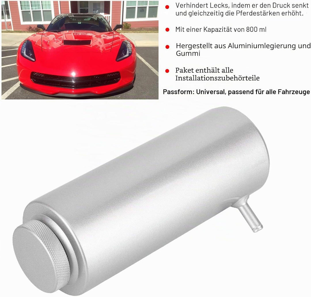 Auto Kühlmittel Behälter, Universal Auto Kühlmittel Überlaufbehälter Kühler Kühlmittel Aluminium Aus