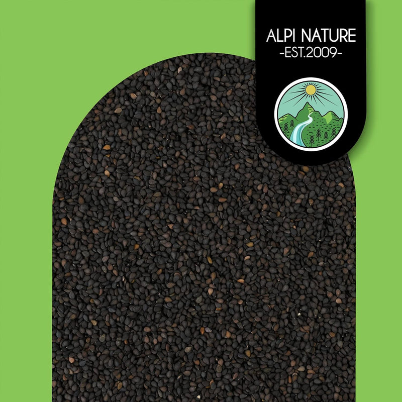 Sesam schwarz (1kg), Schwarzer Sesam 100% natürlich, Schwarze Sesamsamen ohne Zusätze Sesamsamen 1 K