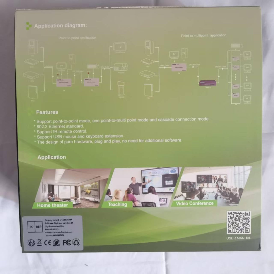 Swallows IP-Extender KVM HDMI 200M, auf IP RJ45 Ethernet CAT6 6A Transmitter Empfänger 1 TX bis 20 R