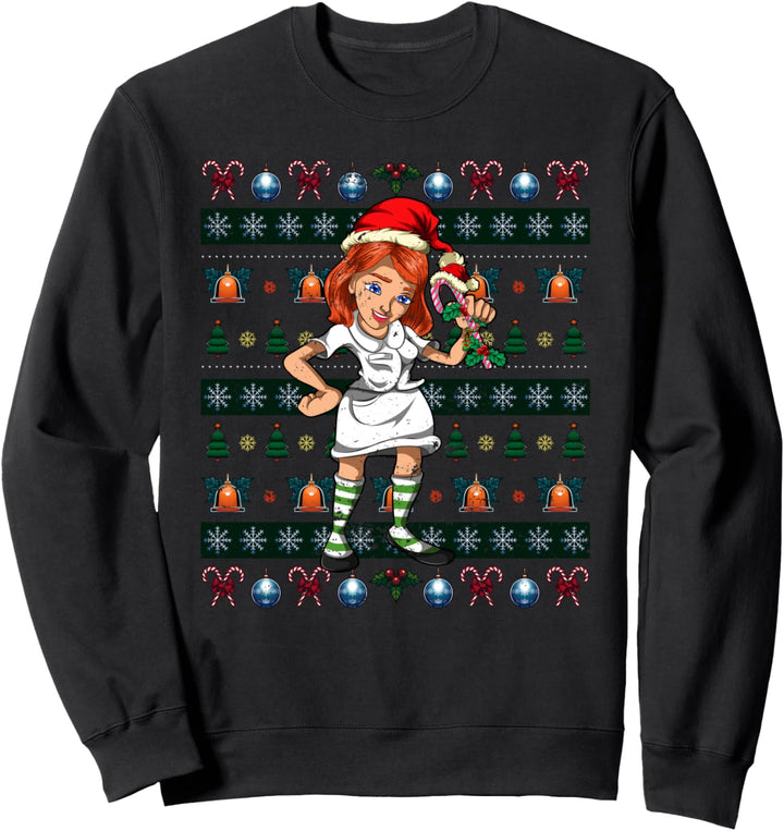 Frauen Weihnachten Geschenk Ugly Christmas Krankenschwester Sweatshirt