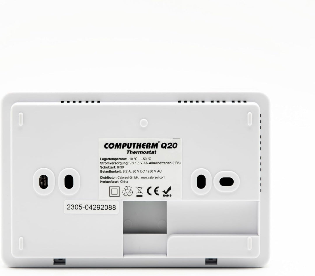 COMPUTHERM Q20 Programierbarer digitaler Raumthermostat mit Feuchtigkeitssensor
