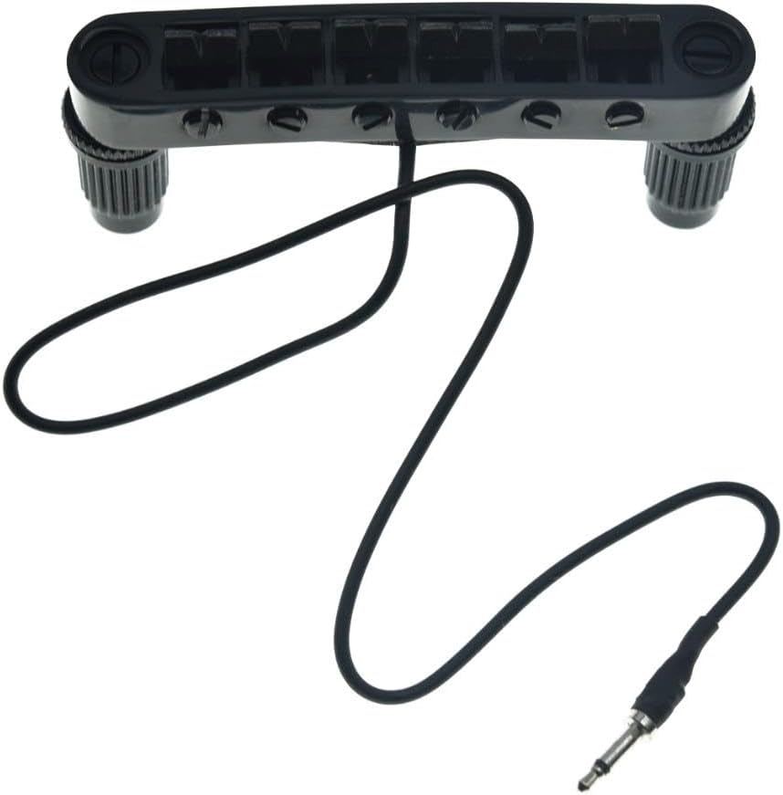 KAISH Tune-o-Matic Piezo Guitar Bridge Pickup LP Piezo Guitar Bridge Pickup für Les Paul Schwarz, sc