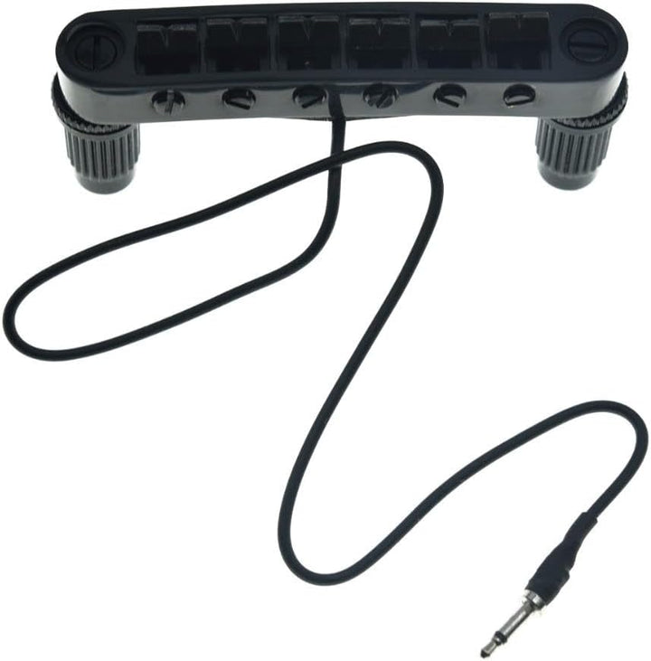 KAISH Tune-o-Matic Piezo Guitar Bridge Pickup LP Piezo Guitar Bridge Pickup für Les Paul Schwarz, sc