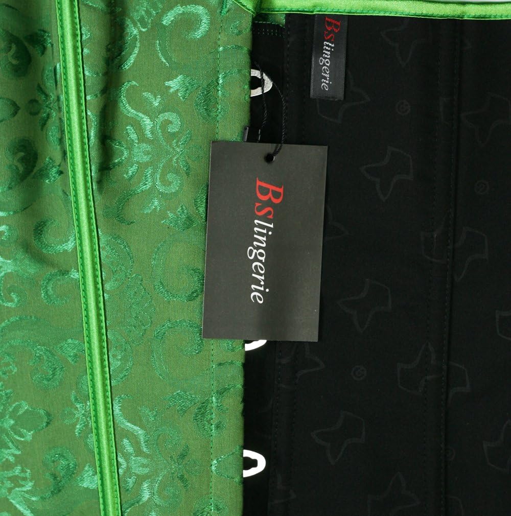 Bslingerie® Damen Brocade Bustier Korsagen S Grüner Brokat, S Gr&#xFC;ner Brokat