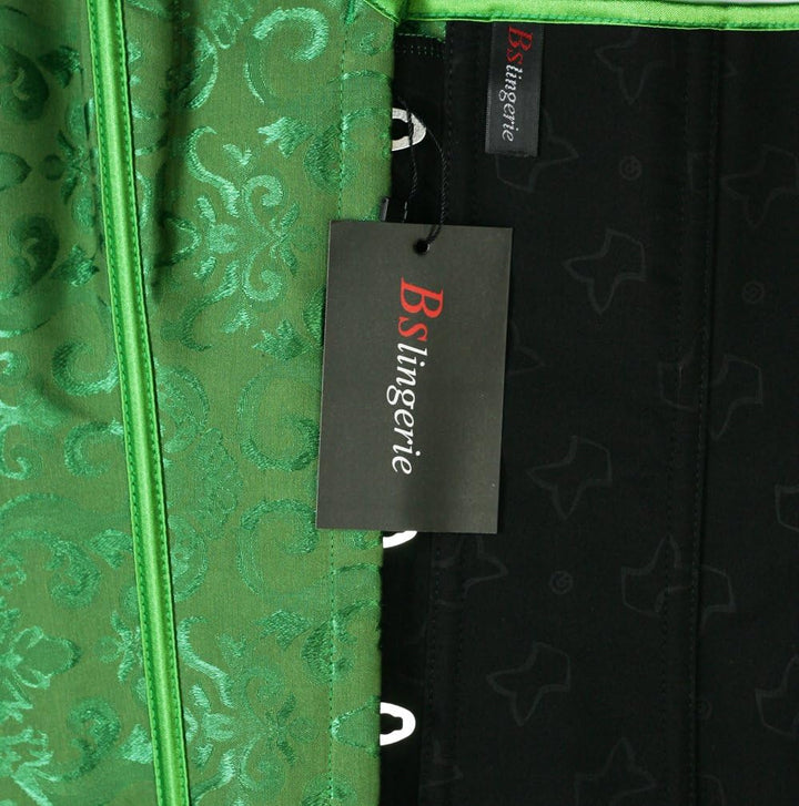 Bslingerie® Damen Brocade Bustier Korsagen S Grüner Brokat, S Gr&#xFC;ner Brokat
