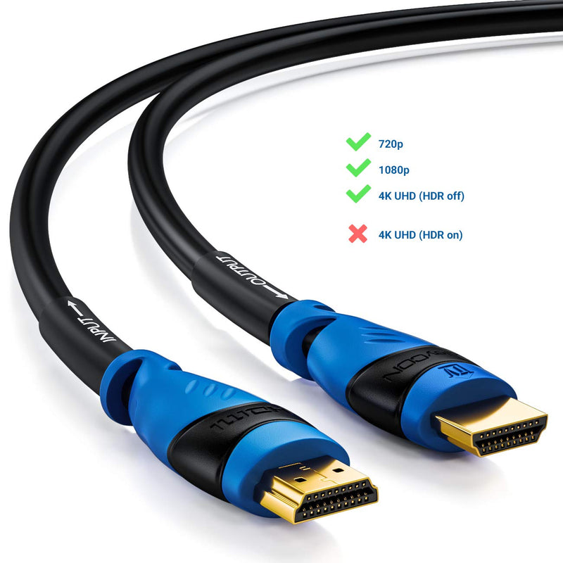 deleyCON 20m AKTIVES HDMI Kabel mit Verstärker Extender Entzerrer - UHD 2160p 4K@30Hz 3D Full HD 108