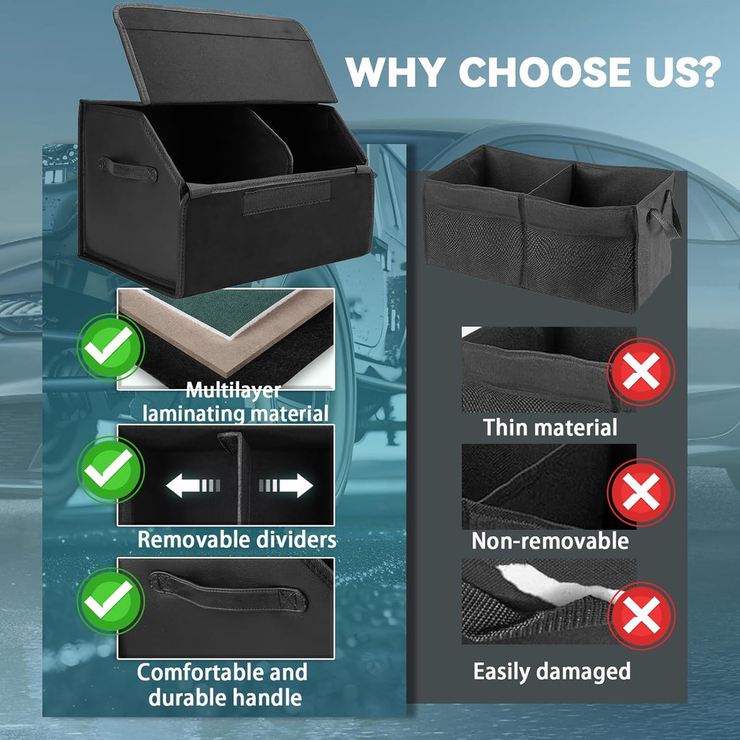 Auto Kofferraum Organizer Wasserdicht Kofferraumtasche Kofferraum Box Faltbare Leder Aufbewahrungsbo