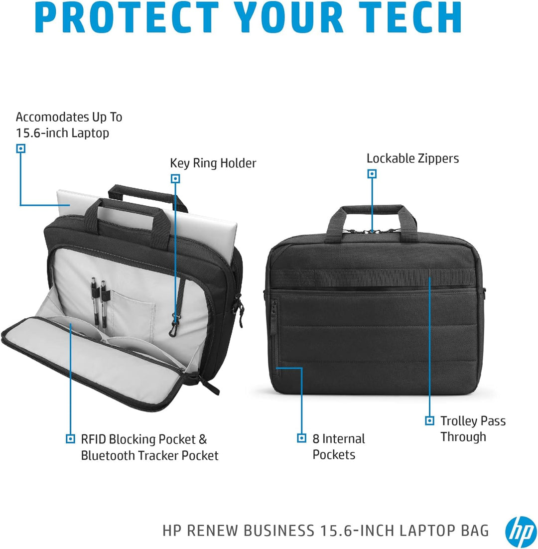 HP Renew Business 15,6 Zoll Laptop-Tasche, Schwarz