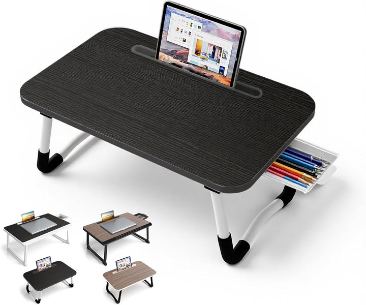 Small Laptop Bett Schreibtisch, Laptoptisch 48 × 30 cm für Frühstück im Bett, Arbeit, Homeoffice, La