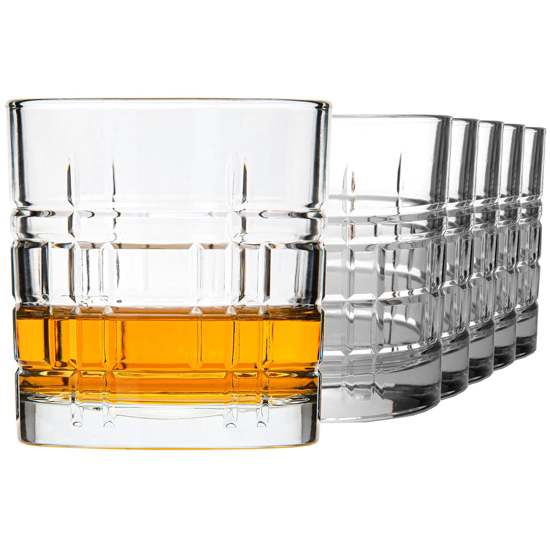 KIAPPO Whiskygläser Set 320 ml - 6 Stück Whiskey Glass - Glasses für Rum Gin Cognac Bourbon - Trinkg