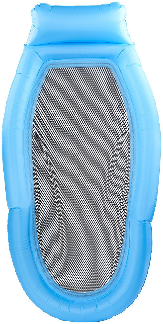 infactory Wasserhängematten: Wasser-Hängematte mit Netz-Liegefläche & Transport-Tasche, 178 x 94 cm