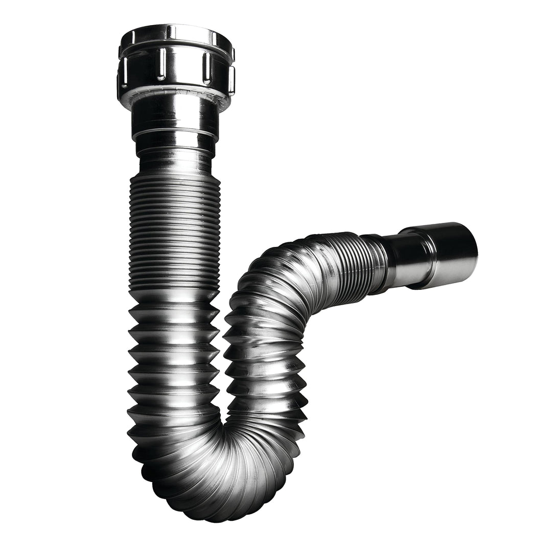 Wirquin 30722044 Siphon ausziehbar Chrom Einbauspüle, D40 – 50, Chrom