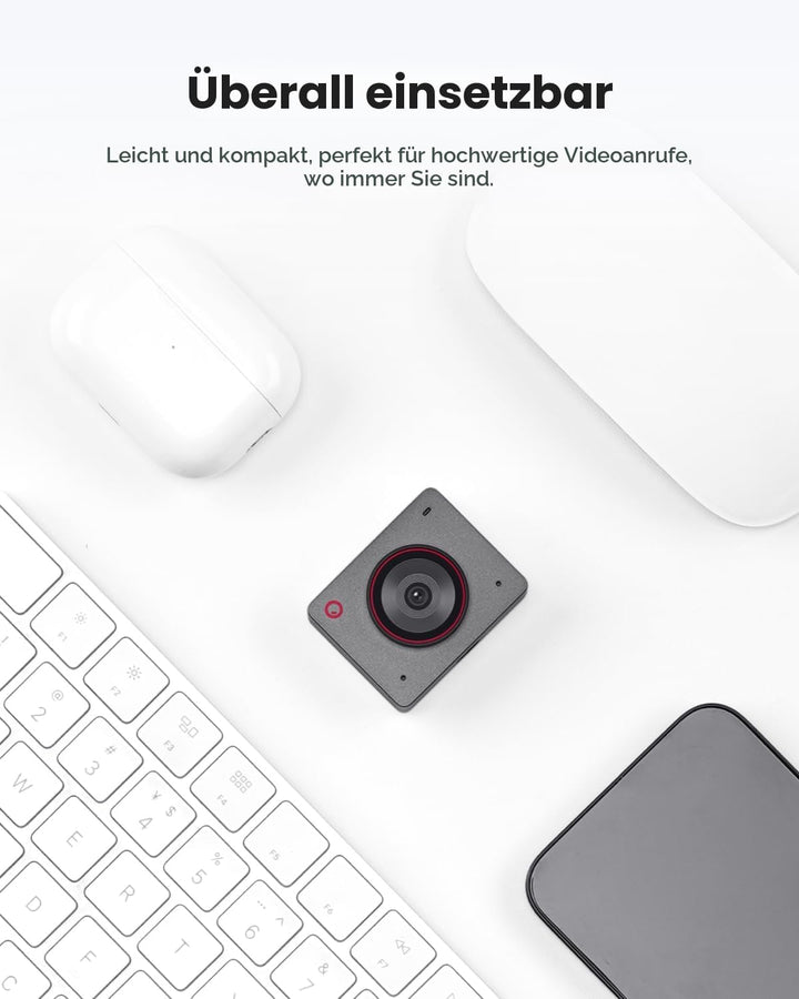 OBSBOT Meet 2-4K Webcam für PC mit 1/2" Sensor, KI Framing& Autofokus, Beauty-Modus, Gestensteuerung