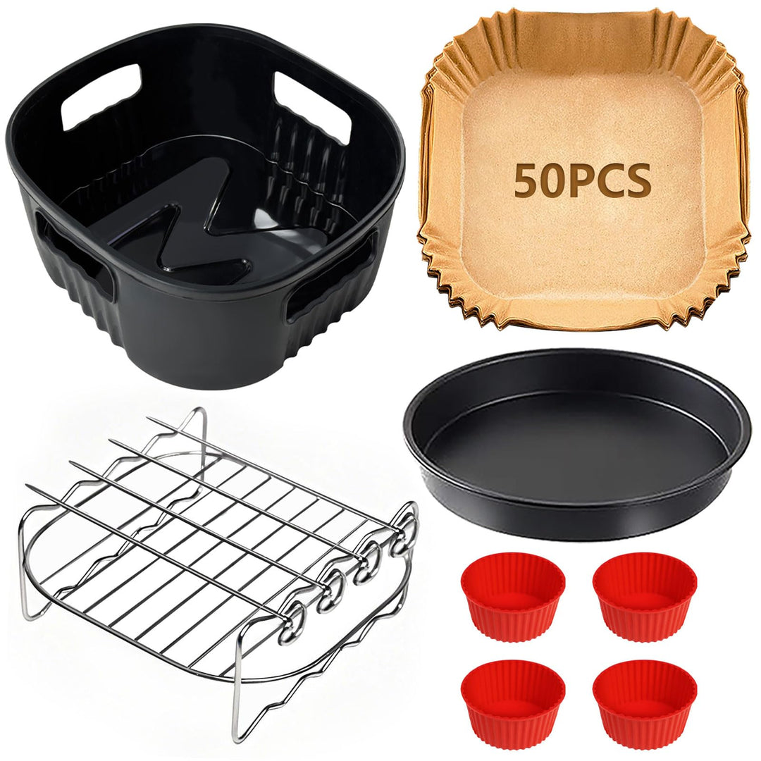 Airfryer Zubehör für Philips Essential 4,1L (HD9252, HD9255, HD9200), 5 Stück Wiederverwendbar Heiss