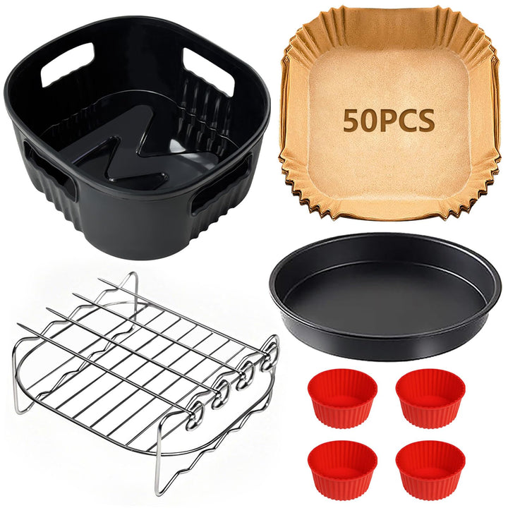 Airfryer Zubehör für Philips Essential 4,1L (HD9252, HD9255, HD9200), 5 Stück Wiederverwendbar Heiss