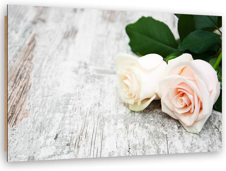 Wandbild Rose Modern Deko Kunst Bilder Pflanze Beige 90x60 cm M14554 90x60 cm, M14554 90x60 cm