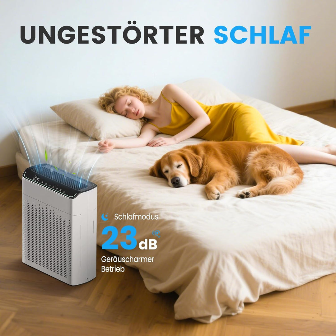 Luftreiniger Allergiker für Wohnung Raucherzimmer, Air purifier, CADR 340m³/h für 157㎡ Raucherzimmer