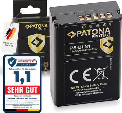 PATONA Protect PS-BLN-1 Akku 1140mAh Ersatzakku kompatibel mit Olympus OMD OM-D E-M1 EM1 E-M5 EM5 E-