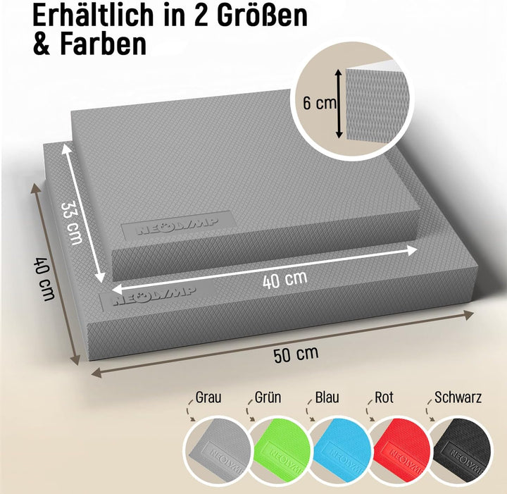 NEOLYMP Balance Pad - Rutschfestes Gleichgewichtstrainer für Physio &amp; Reha - Balance Kissen Gelenkst