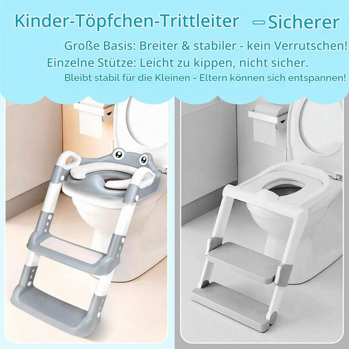 Toilettensitz Kinder mit Treppe, Toilettentrainer für Kinder, 2 IN 1 Toilettentrainer mit Treppe für