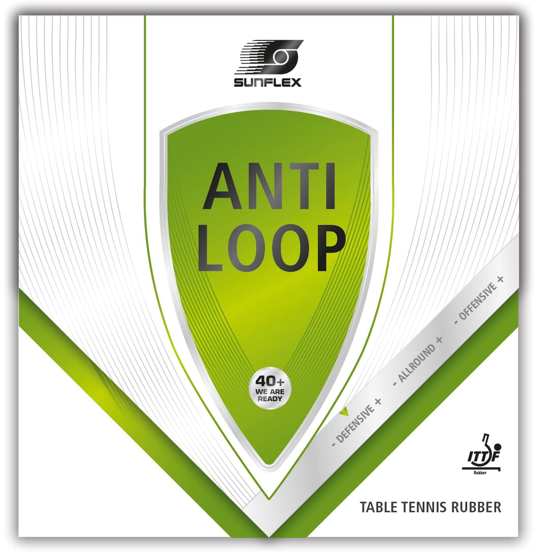 Sunflex ANTILOOP Tischtennis-Belag | professioneller Anti Topspin Belag | ITTF zugelassen | Gute Spi