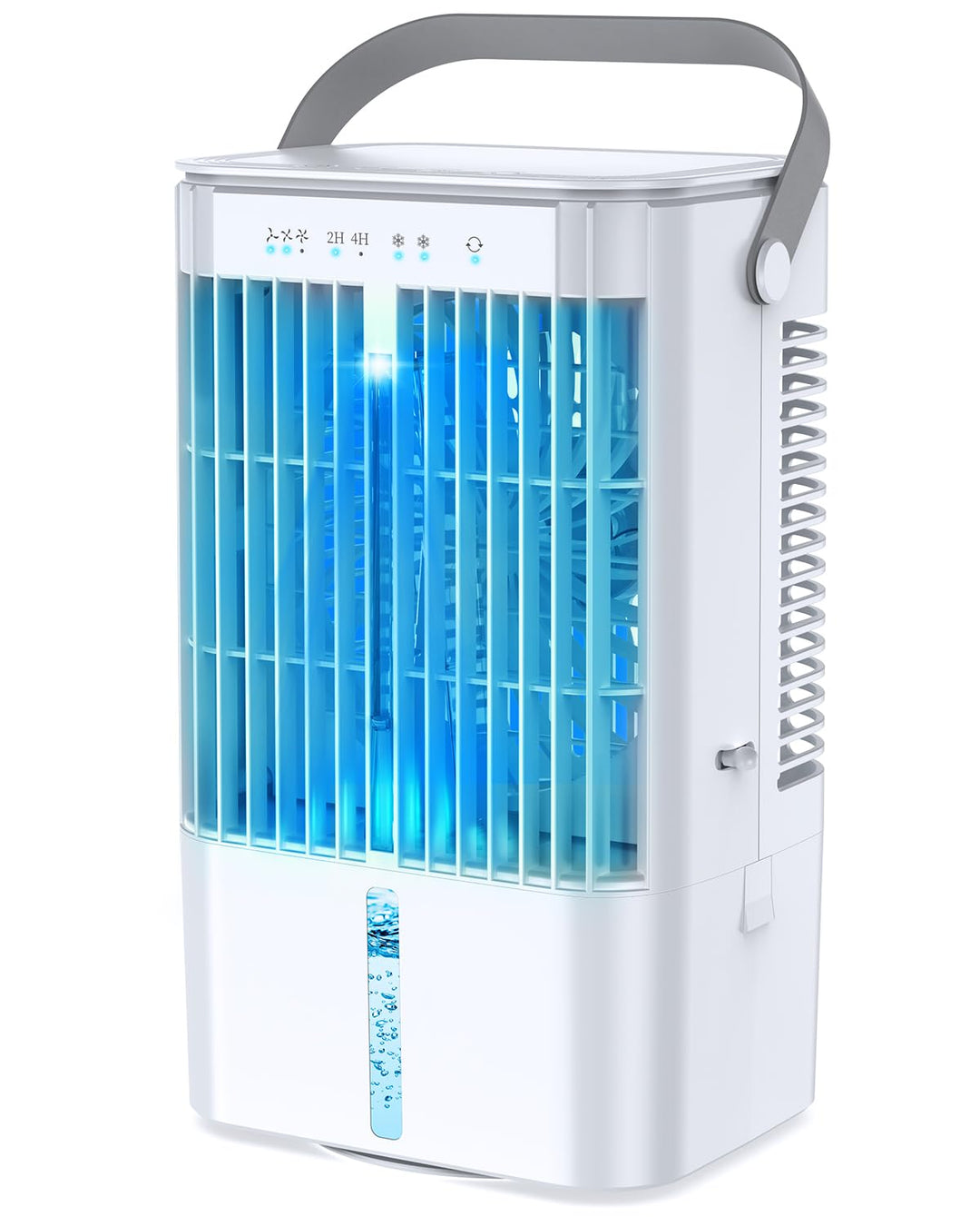 RenFox Mobiler Klimaanlage 4 in 1 Energiesparender Mini Luftkühler mit grossem wassertank (1200 ml),