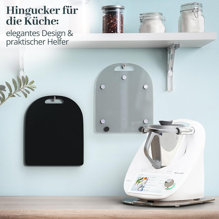 Gleitbrett für Thermomix TM6 TM5 | Transparentes Premium Acrylglas | Müheloses Verschieben ohne Besc