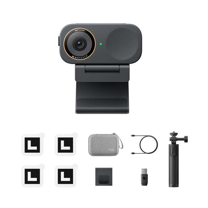 Insta360 PUC3 Webcam Get Set Bundle Graphitschwarz Auf Geht's-Bundle, Graphitschwarz Auf Geht's-Bund