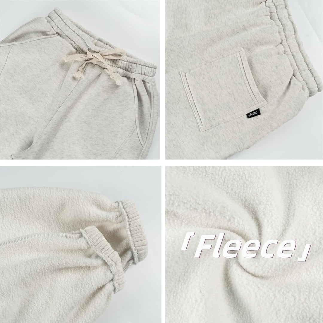 Rolanko Jogging Hose für Mädchen, Baumwoll Fleece Sport Joggers Trainingsanzug mit Mehreren Taschen
