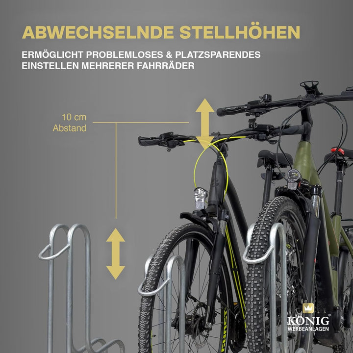Dreifke® Hochwertiger Fahrradständer Standparker 4053 | Sicherer, robuster Fahrradparker Mountainbik
