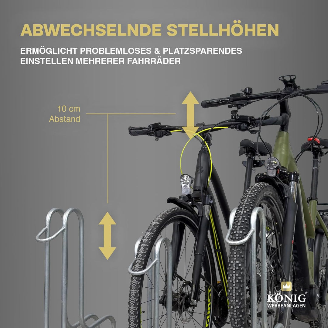 Dreifke® Hochwertiger Fahrradständer Standparker 4055 | Sicherer Radständer auch für Mountainbikes &