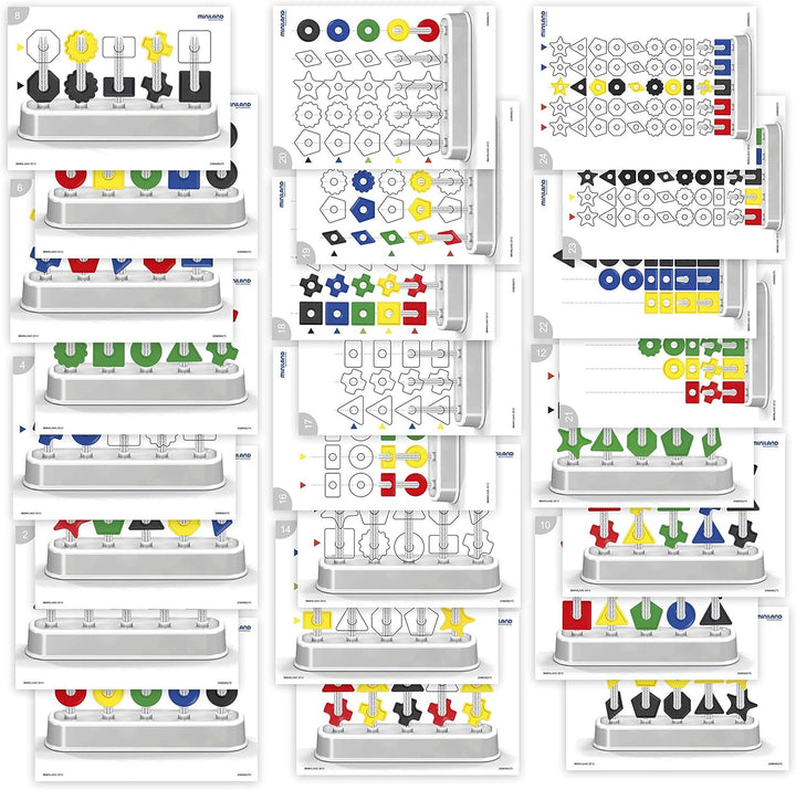 MINILAND EDUCATIONAL 95270 Koffer Formenspiel ABA Color 100 Formen