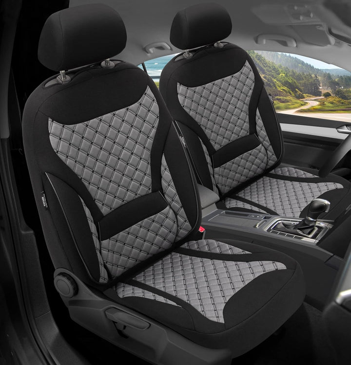 BREMER SITZBEZÜGE Mass Sitzbezüge Schonbezüge für Mercedes B-Klasse W245 ZM1 ZM1 - Schwarz / Grau B-