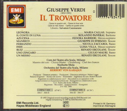 Il Travatore (Ga), Audio-CD
