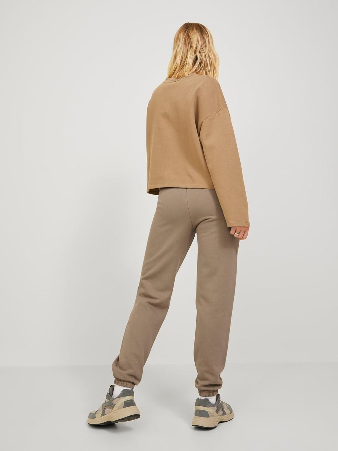 JJXX Damen Jxabbie Hw Rel Every Brush Pants Noos Hose XL Brindle/Print:white Jjxx Logo, XL Brindle/P