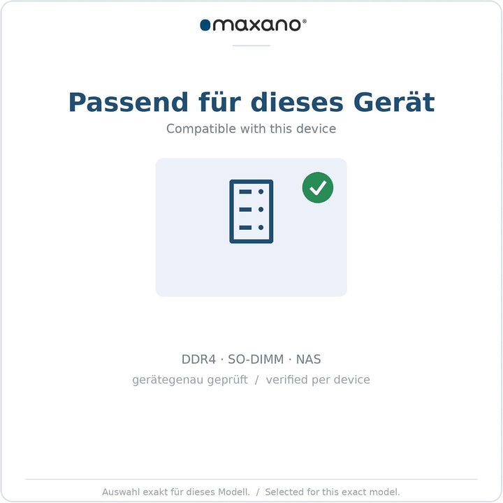 Maxano 16GB RAM kompatibel mit Synology DiskStation DS923+ (PC4-21300 SO-DIMM ECC Arbeitsspeicher) 1