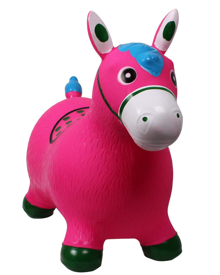 QHP Jumpy Horse Rosa Hüpfpferd, Spielzeug Kinder 0
