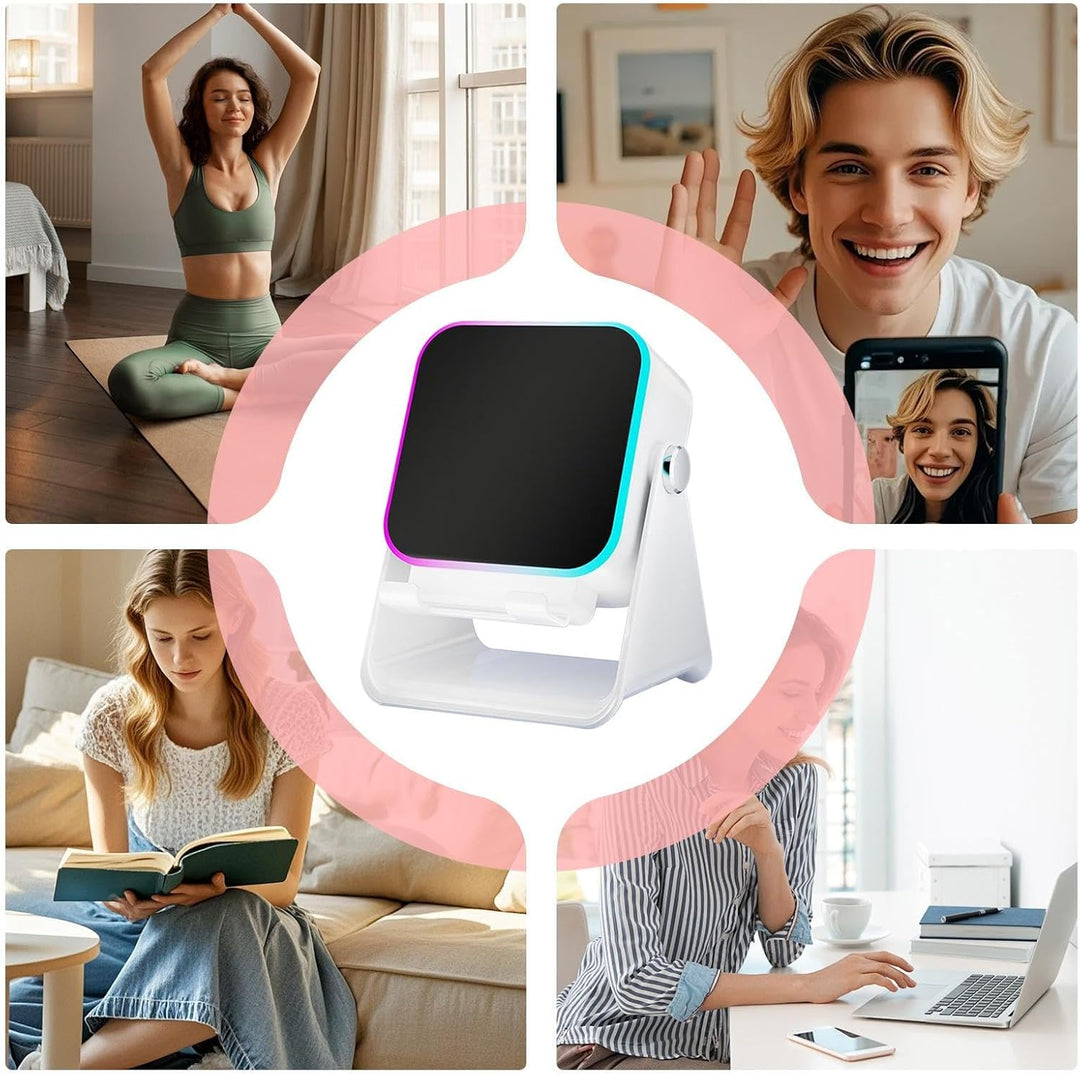 Induktionslautsprecher – Klappbarer Audio-Bracket Station mit Licht, 10 W Telefonhalterung, Induktio