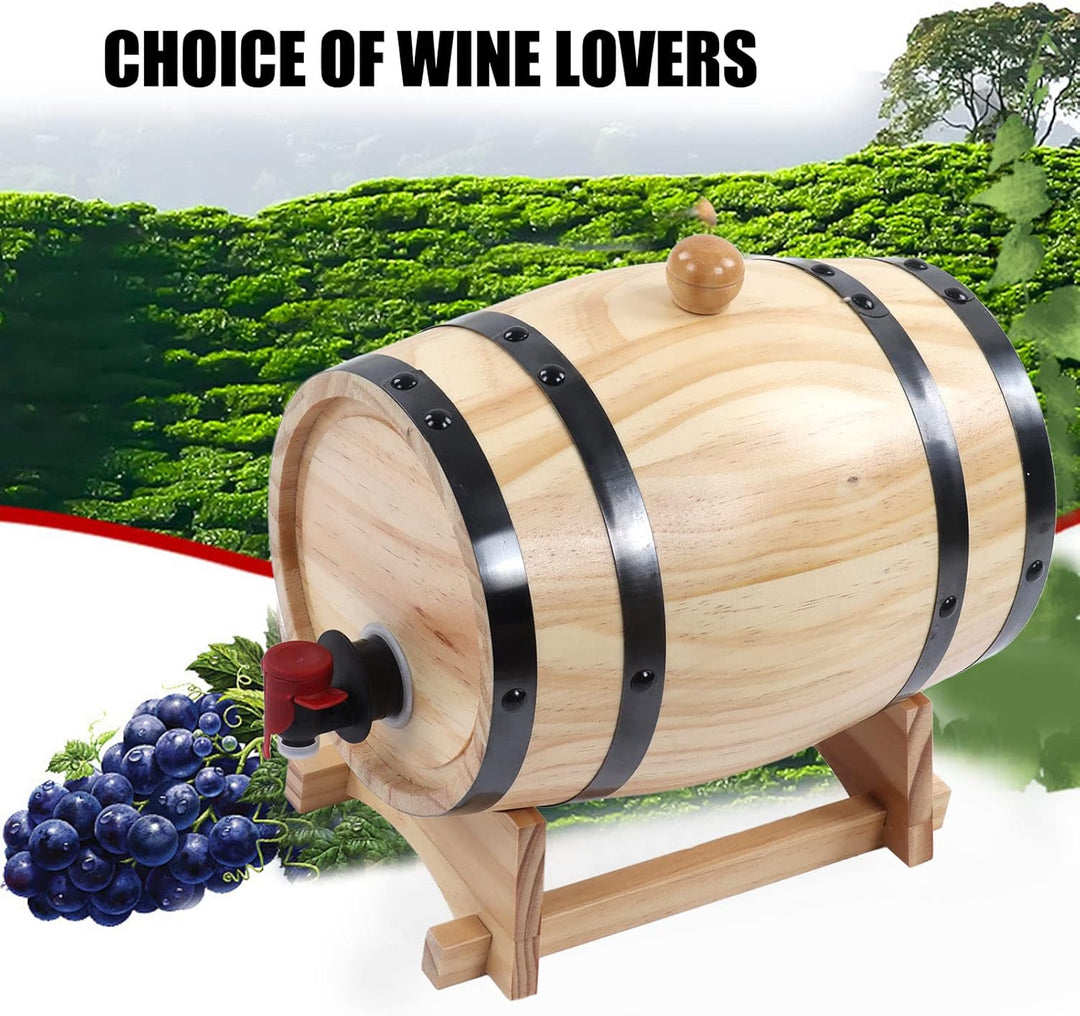 Alvinlite Weinfässer aus Kiefernholz, selbstgebrauter Wein, Reifefässer aus Kiefernholz, Bierfässer