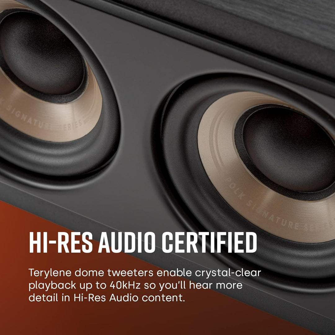 Polk Audio Signature Elite ES35 Centerlautsprecher, schlanker, hochauflösender Center Lautsprecher,