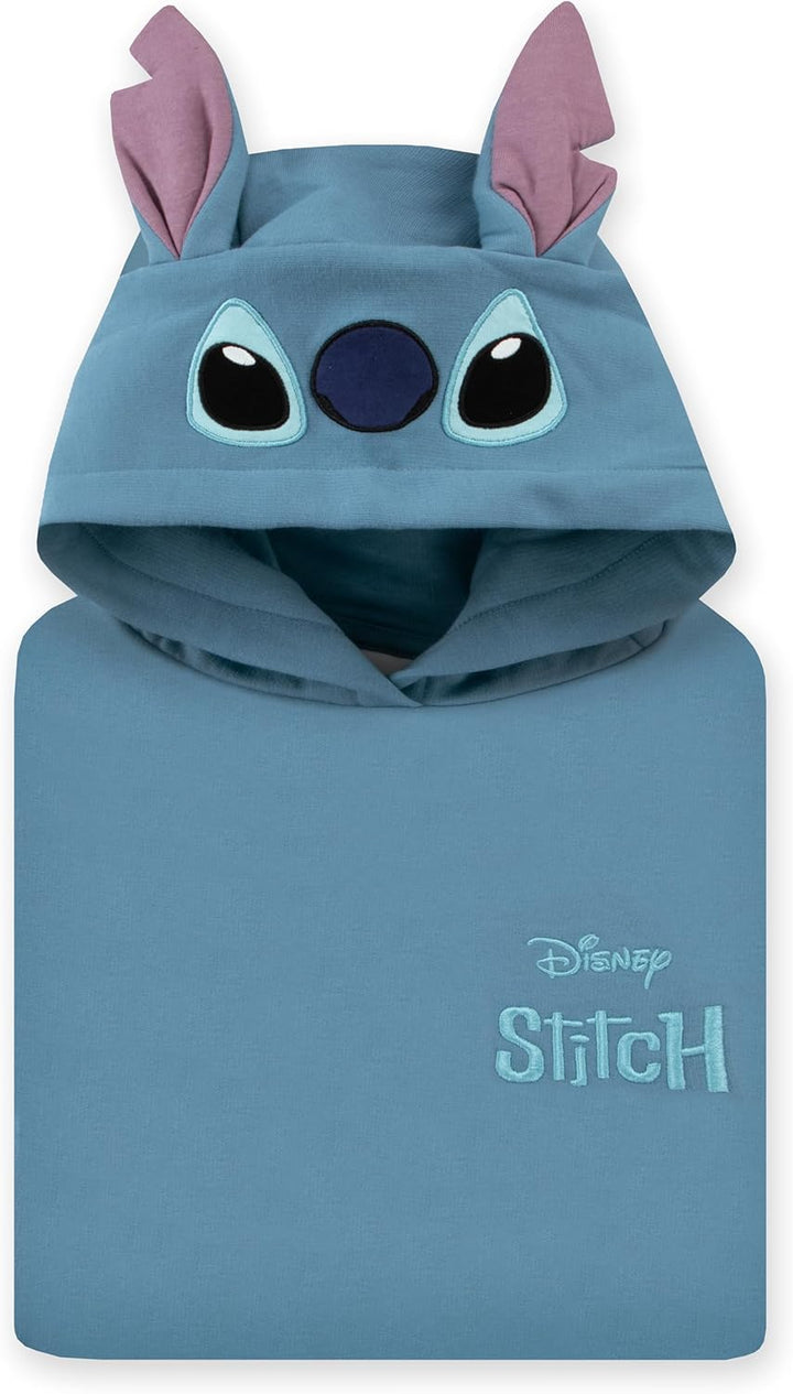 Disney Lilo Und Stitch Hoodie, Langer Kinder Hoodie, Stitch Pullover Mit 3D-Ohren, Baumwoll Mädchenk