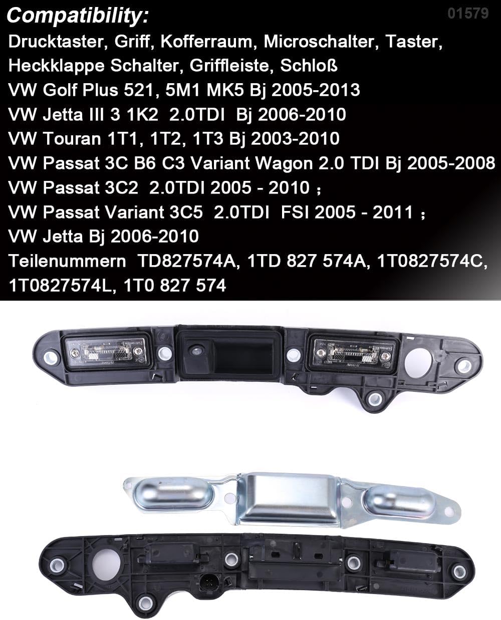 Auto Kofferraum Griff kamera mit Kofferraumgriff Replacement for VW Golf Plus MK5 Jetta III V Touran