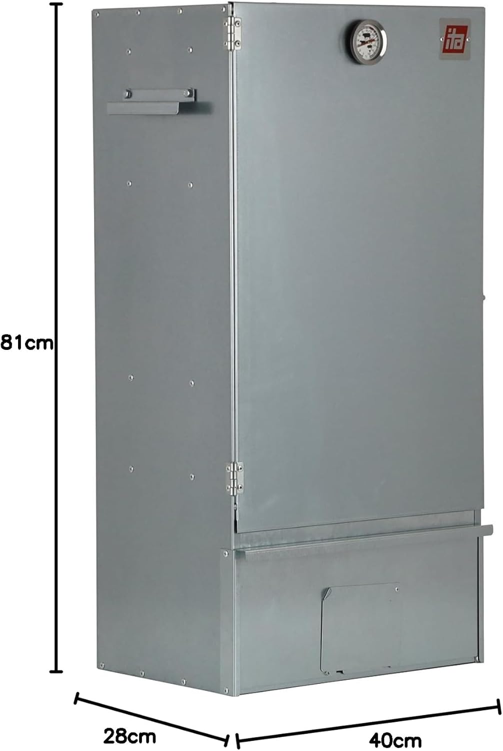 ITA Elektrischer Räucherofen 7005 - Premium Räucherschrank aus Edelstahl 81 cm mit Elektroheizung -