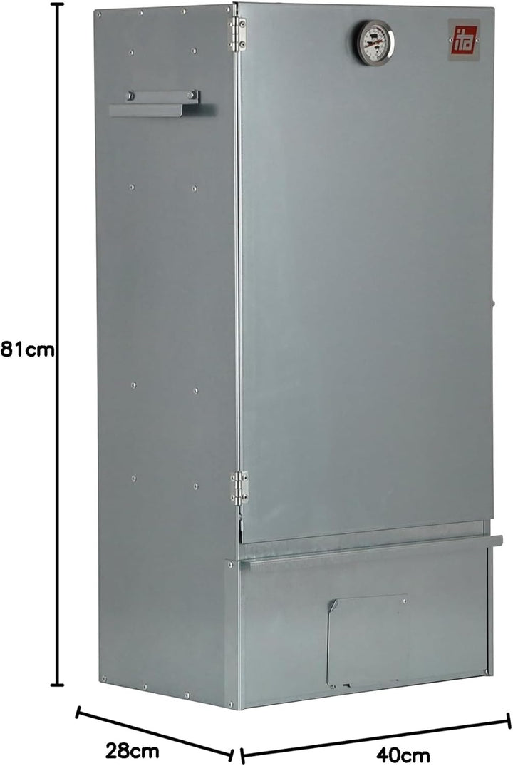 ITA Elektrischer Räucherofen 7005 - Premium Räucherschrank aus Edelstahl 81 cm mit Elektroheizung -