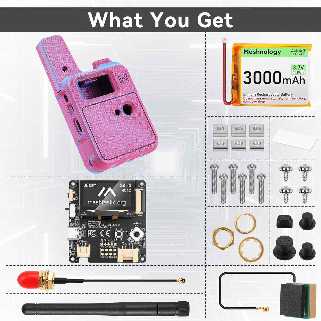 Wio Tracker L1 Board mit 3000mAh Akku und Gehäuse Set – SX1262 nRF52840 Kit für AR duino Meshtastic