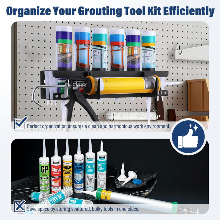 6 Löchern Silikonspritze Holder Multifunktionaler Spraydosenhalter Werkstatt Dosenhalter für Sprühfl