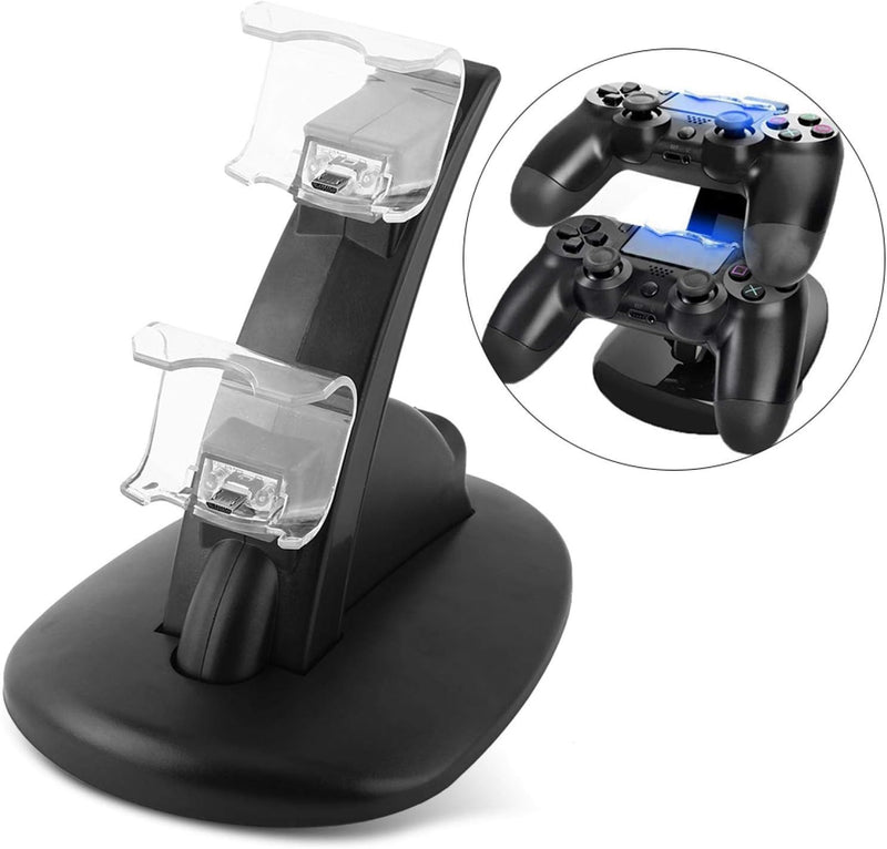 Demeras PS4-Controller-Ladeger?t USB-Dual-Ladeger?t Schnellladestation Ladestation Dock f¨¹r PS4-Con