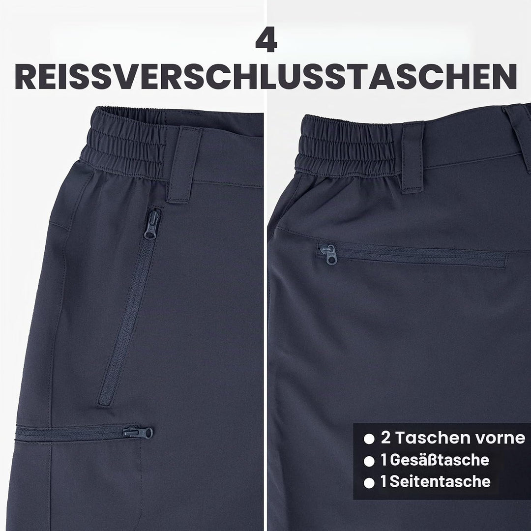 33,000ft Wanderhose Damen Kurz, Cargo Shorts Bermuda Stretch Leichte Laufshorts Sommer UPF50+ Kurze