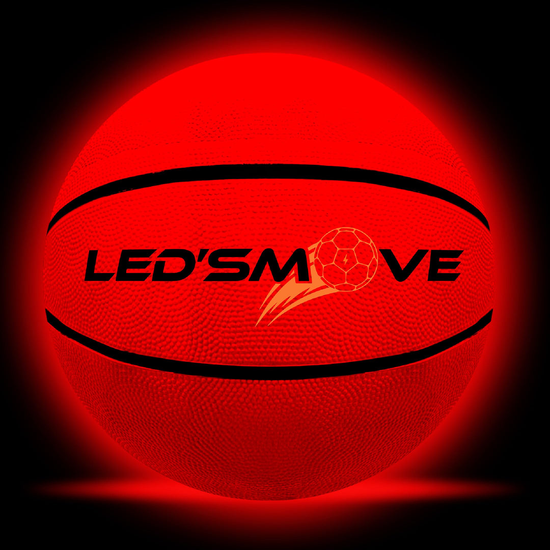 LED'S MOVE LED Leuchtender Basketball Outdoor Grösse 7, leuchtende Spiele im Dunkeln, Leucht Ball In